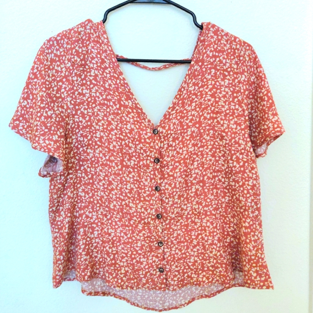 Large salmon pink urban romantics blouse